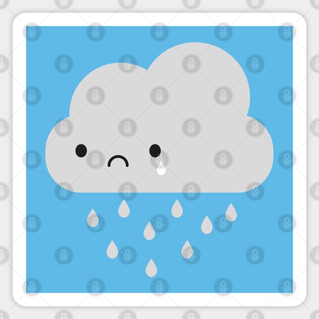 Sad Kawaii Rain Cloud Sticker by marcelinesmith